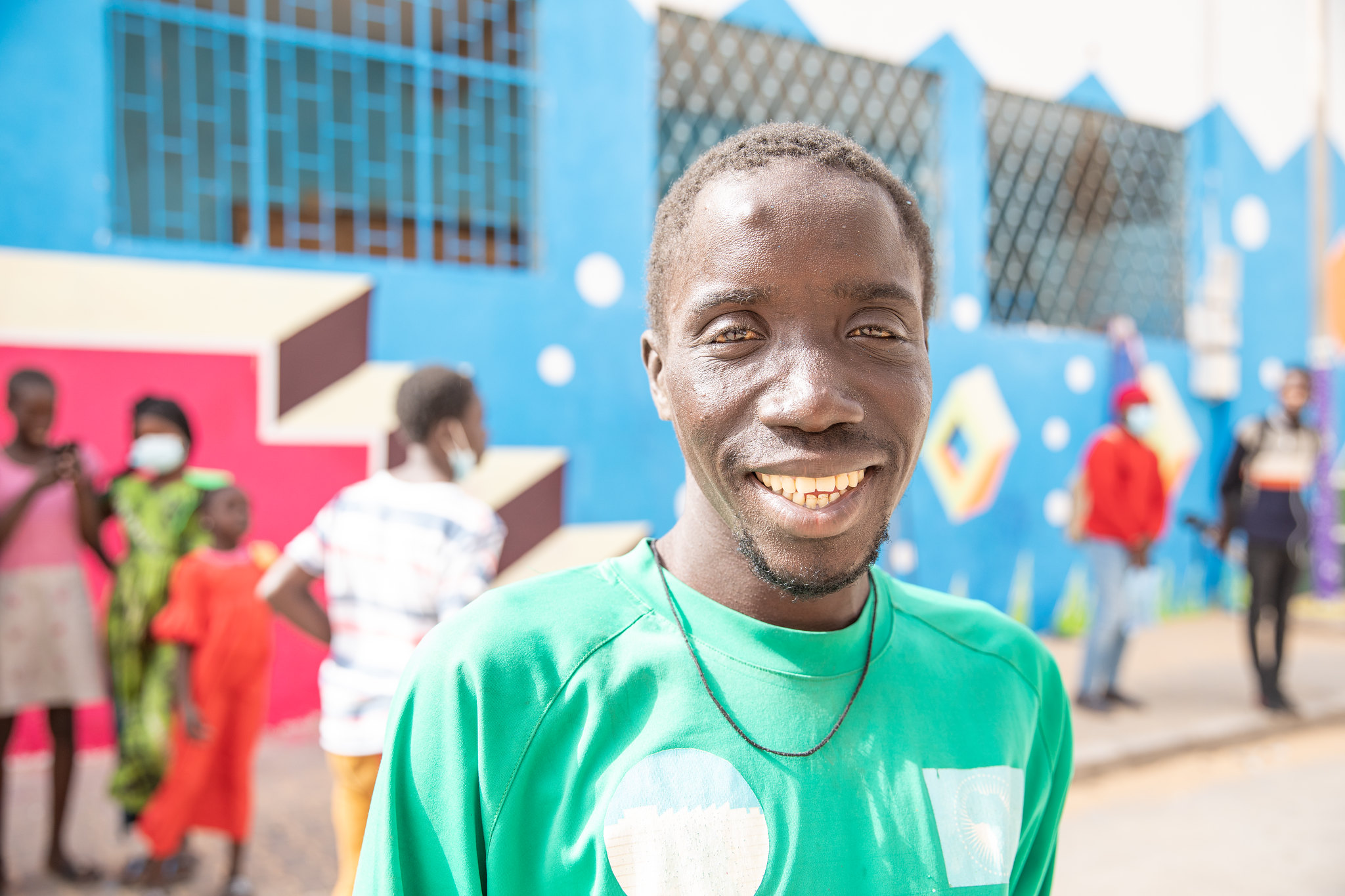 Bamba Diagne a organisé l'activité Street Art Together à Dakar, au Sénégal. Crédit photo: Amanda Nero/OIM